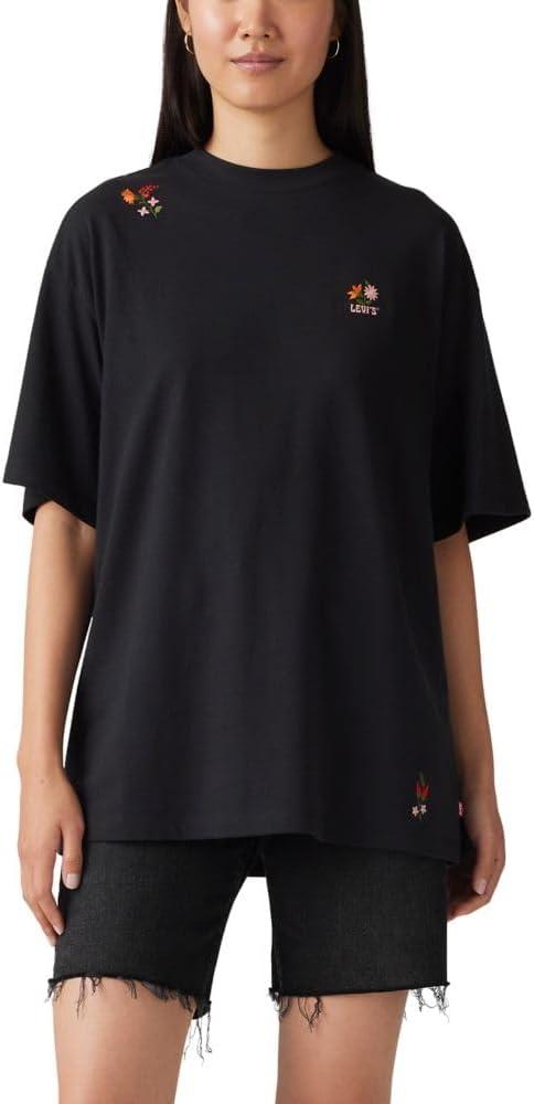 imageLevis Womens Perfect Graphic Tee ShirtFolky Flower All Over Anthracite