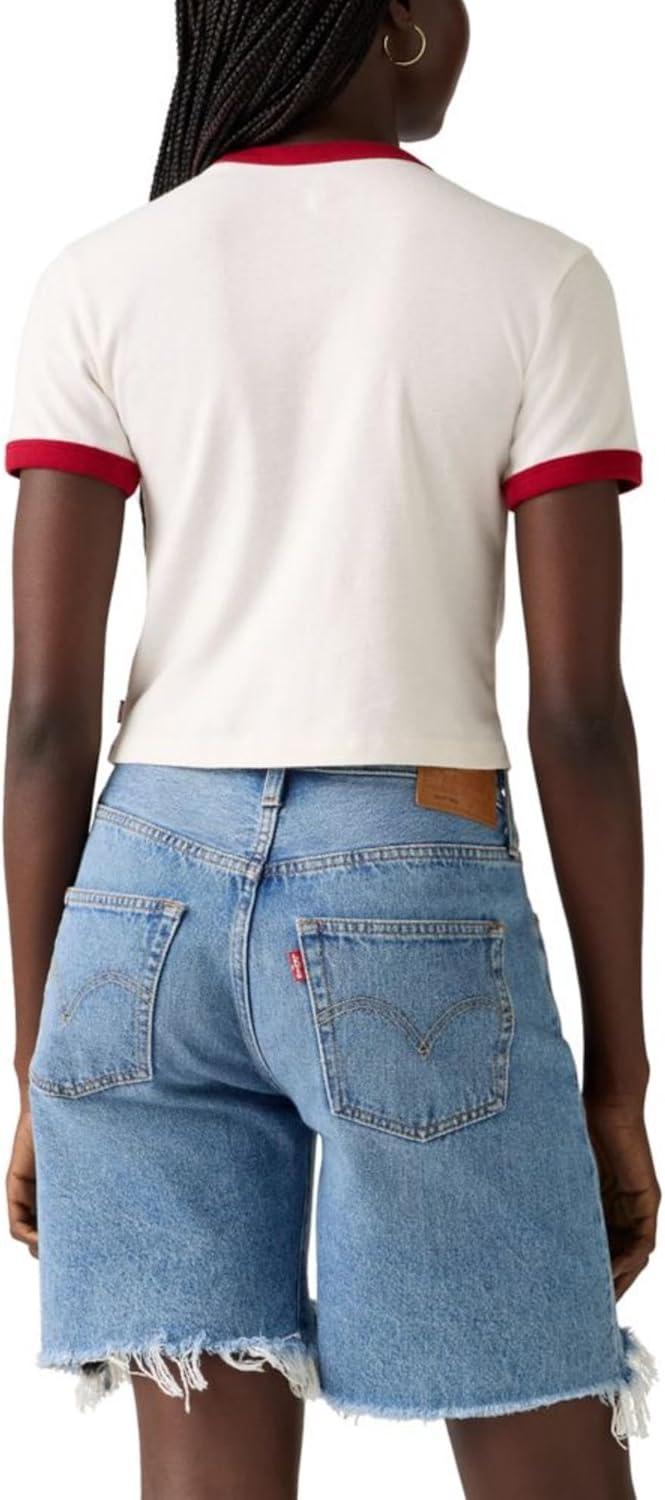 imageLevis Womens Perfect Graphic Tee ShirtGood Luck Horseshoe Sugar Swizzle