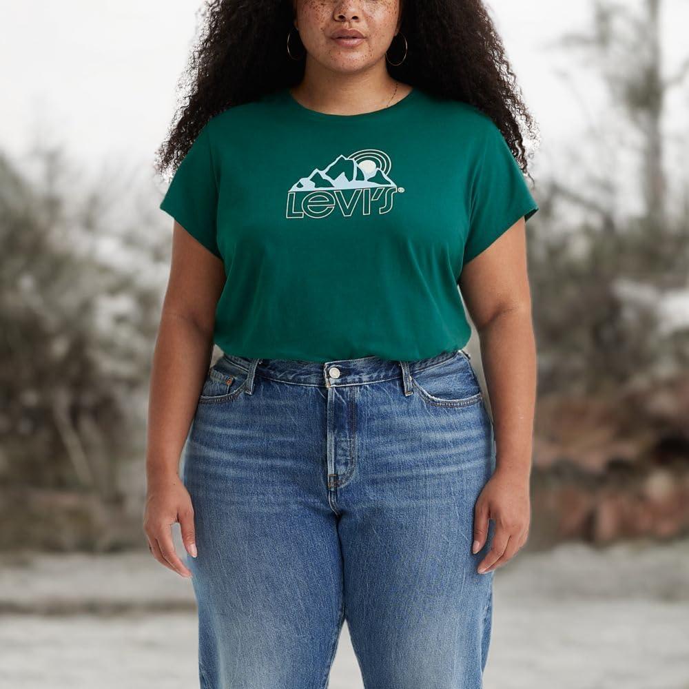 imageLevis Womens Perfect Graphic Tee ShirtMountain Top Deep Teal