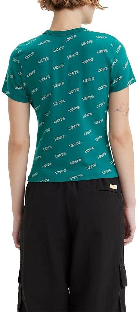 imageLevis Womens Perfect Graphic Tee ShirtNew Jewel Green Pattern