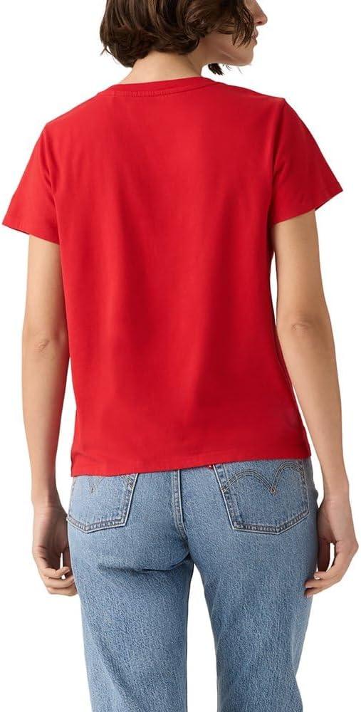 imageLevis Womens Perfect VNeck TShirtNew Urban Red