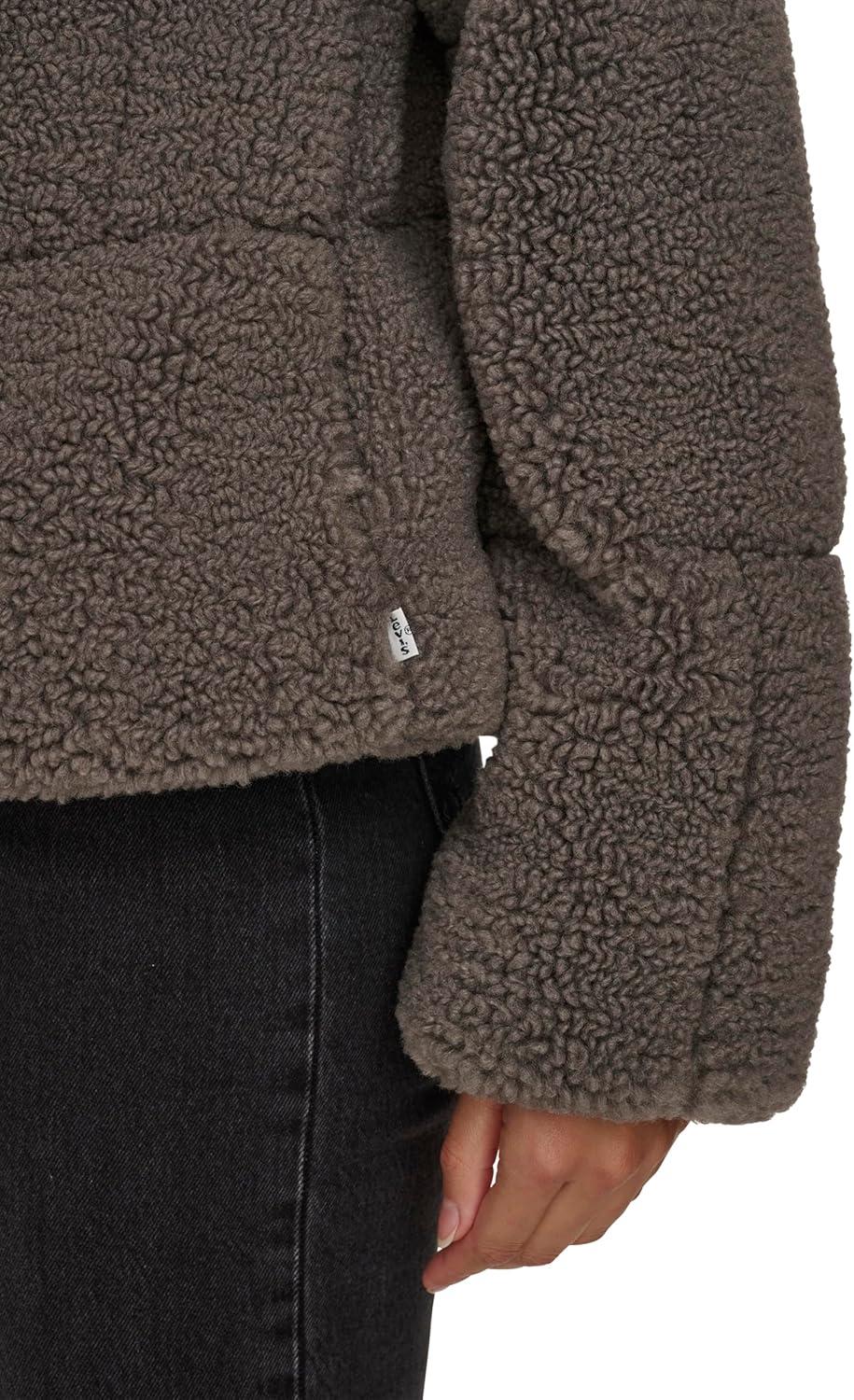 imageLevis Womens Shortie Patchwork Quilted Teddy CoatGrey Shortie