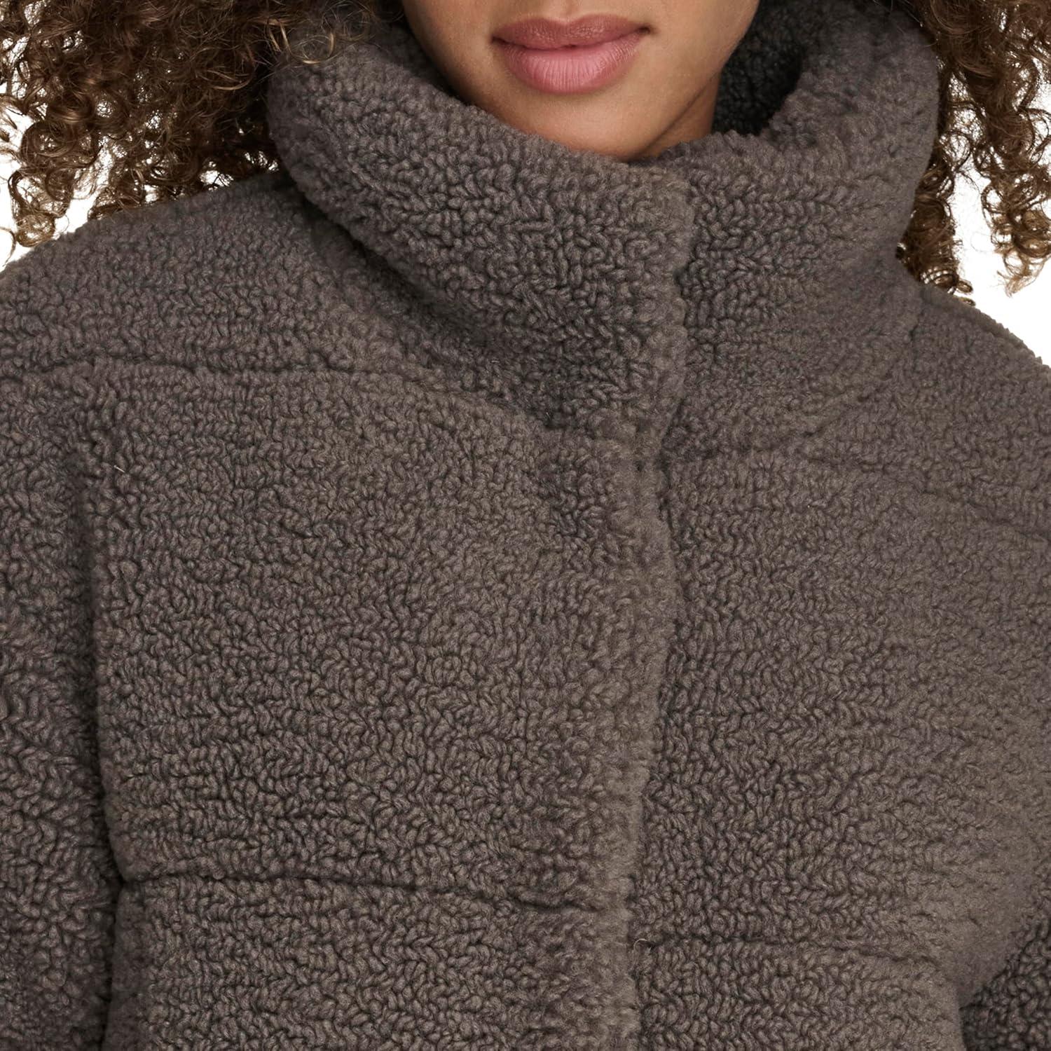imageLevis Womens Shortie Patchwork Quilted Teddy CoatGrey Shortie