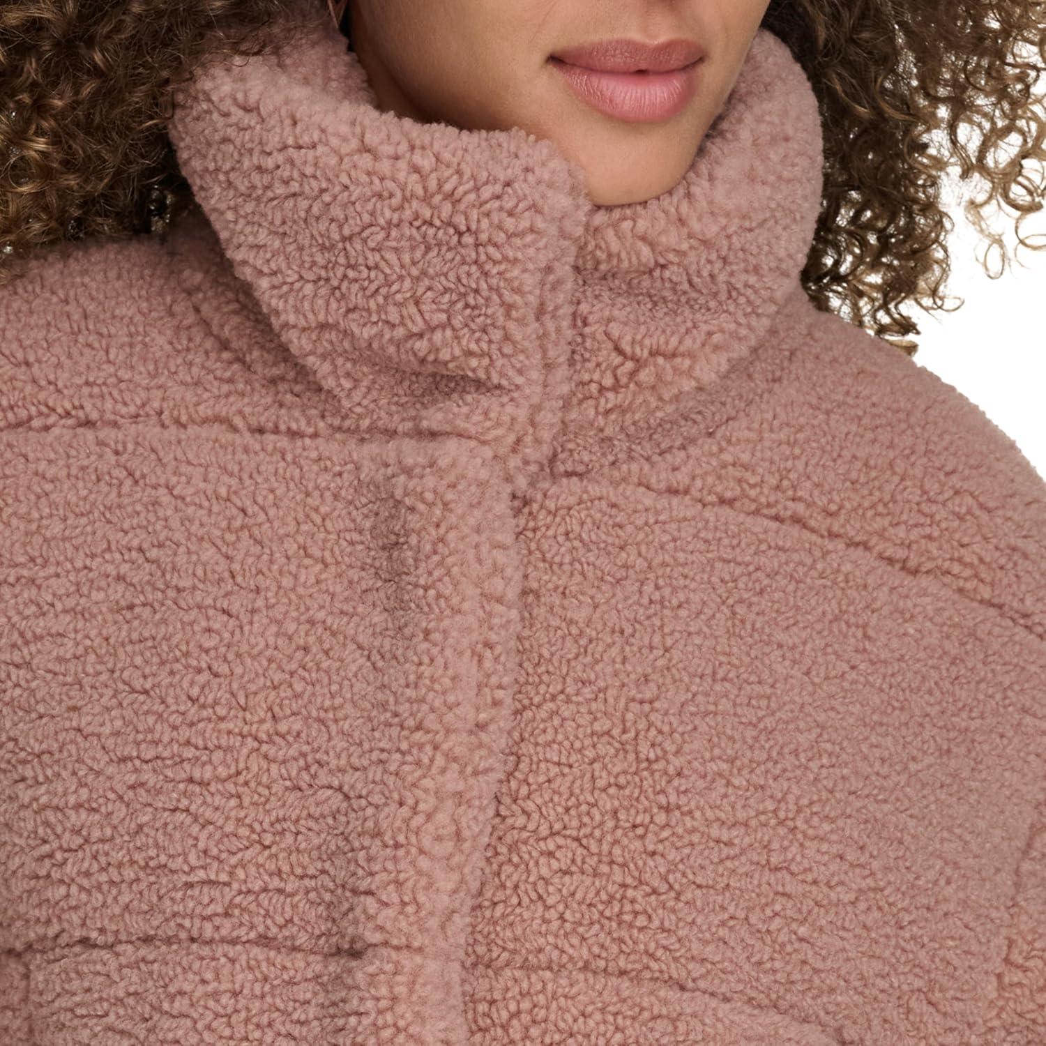 imageLevis Womens Shortie Patchwork Quilted Teddy CoatMauve Shortie