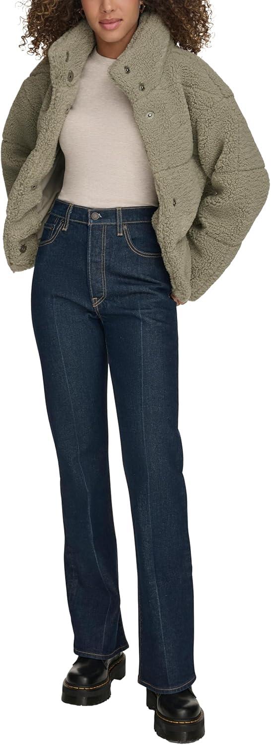 imageLevis Womens Shortie Patchwork Quilted Teddy CoatSeafoam Shortie