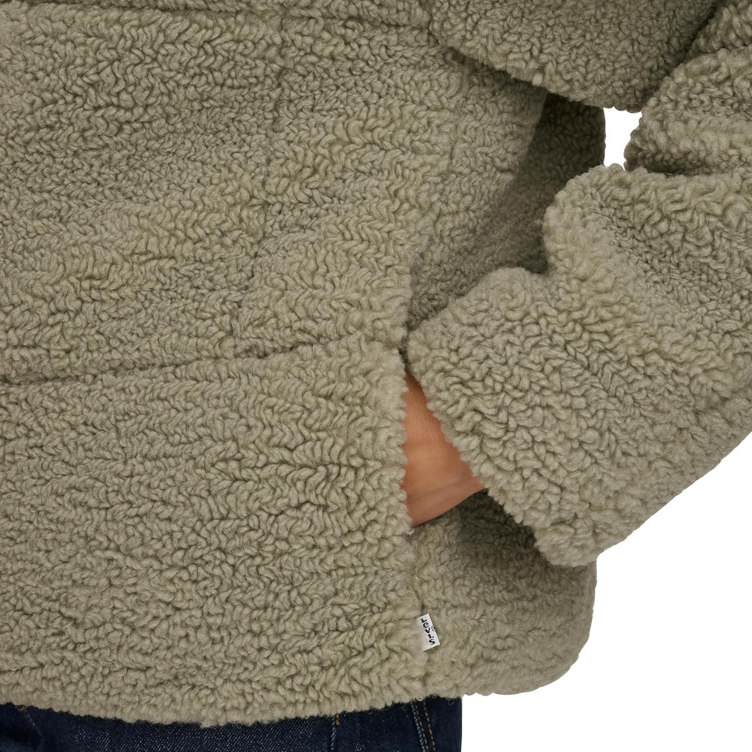 imageLevis Womens Shortie Patchwork Quilted Teddy CoatSeafoam Shortie