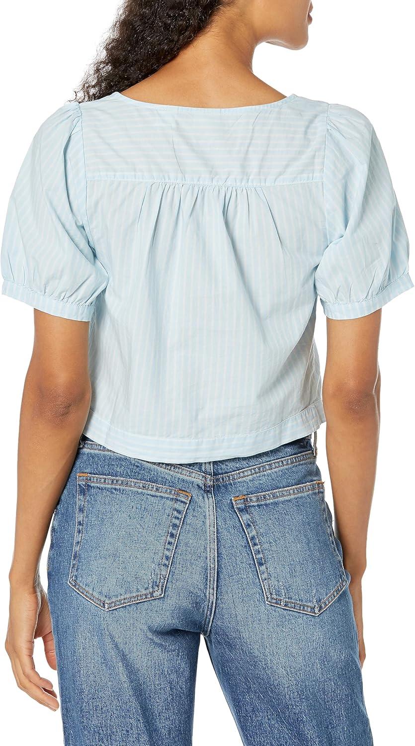 imageLevis Womens Simone Short Sleeve BlouseAntigone Stripe Airy Blue