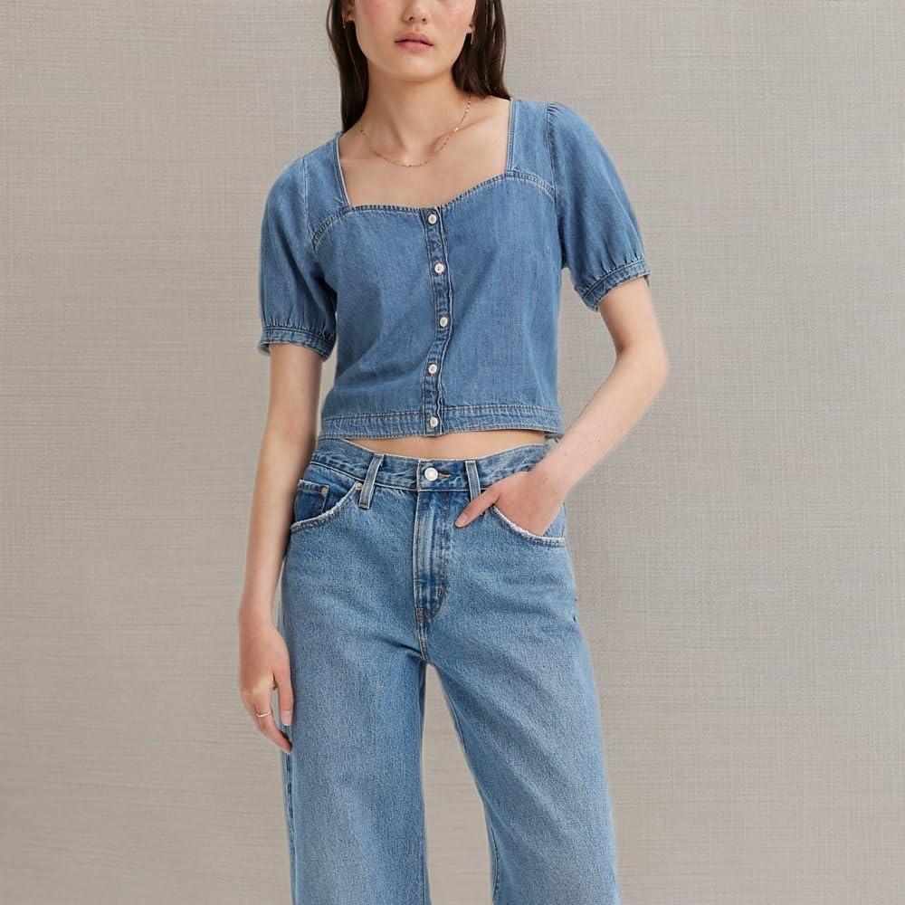 imageLevis Womens Simone Short Sleeve BlouseMighty Fine