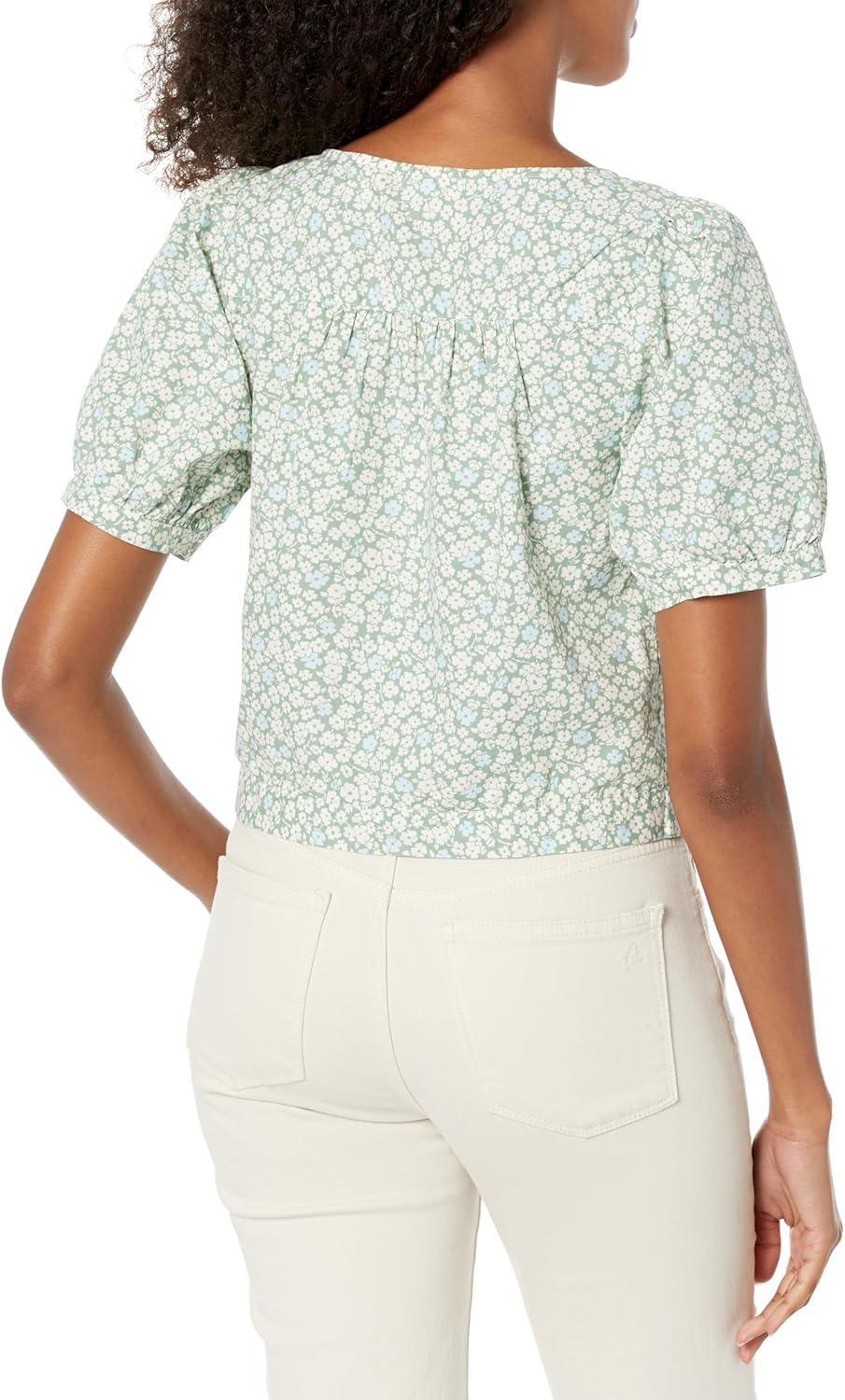 imageLevis Womens Simone Short Sleeve BlouseRiley Floral Granite Green