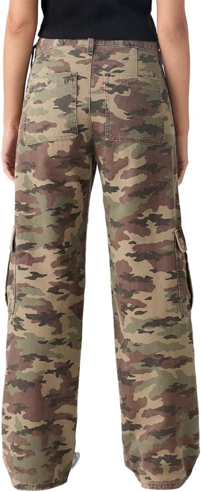 imageLevis Womens Superlow Loose Cargo PantsNew Waller Camo Covert Nonstretch