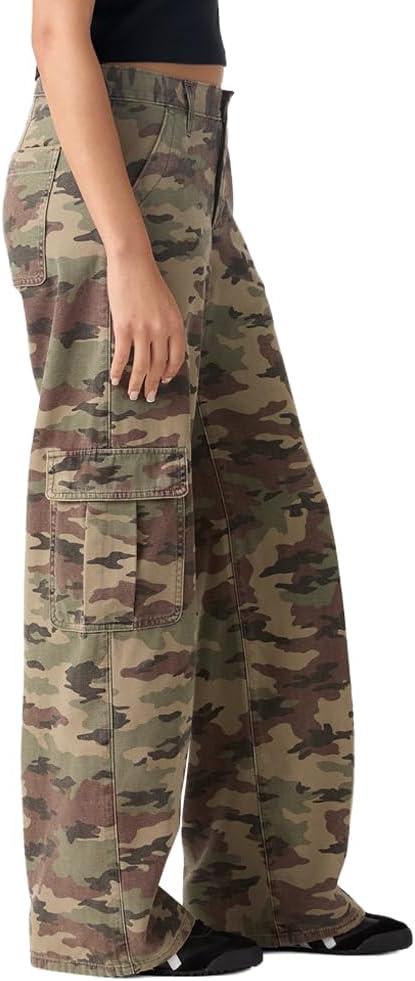 imageLevis Womens Superlow Loose Cargo PantsNew Waller Camo Covert Nonstretch