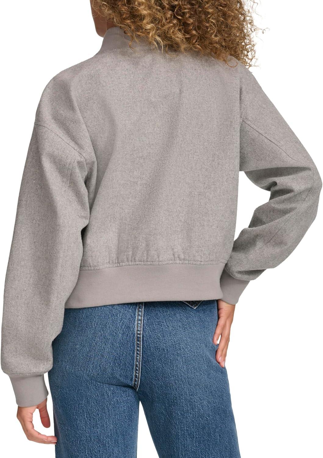 imageLevis Womens Varsity Bomber JacketHeather Grey Wool Blend