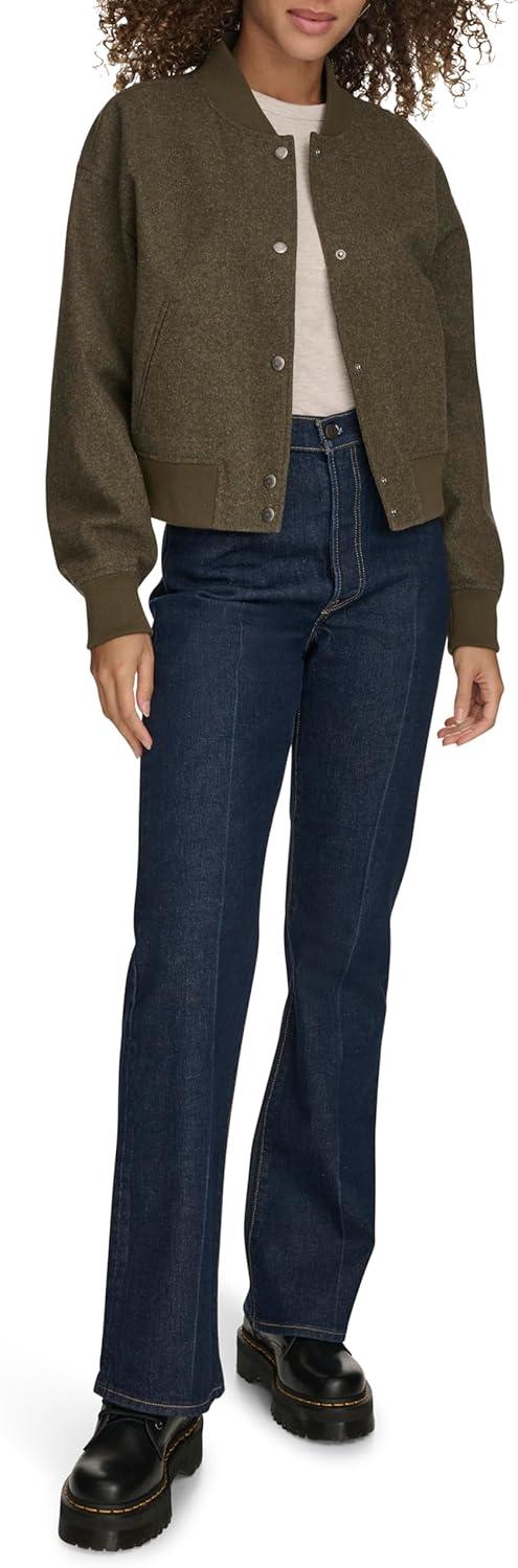 imageLevis Womens Varsity Bomber JacketOlive Wool Blend