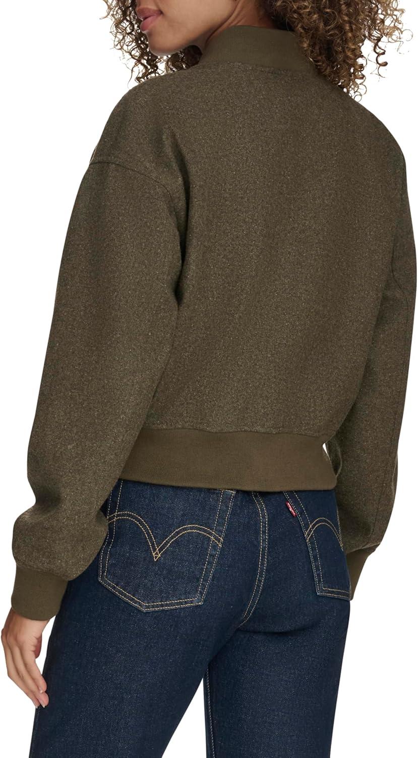 imageLevis Womens Varsity Bomber JacketOlive Wool Blend