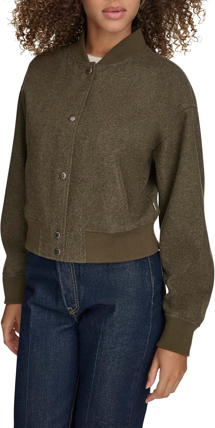 imageLevis Womens Varsity Bomber JacketOlive Wool Blend