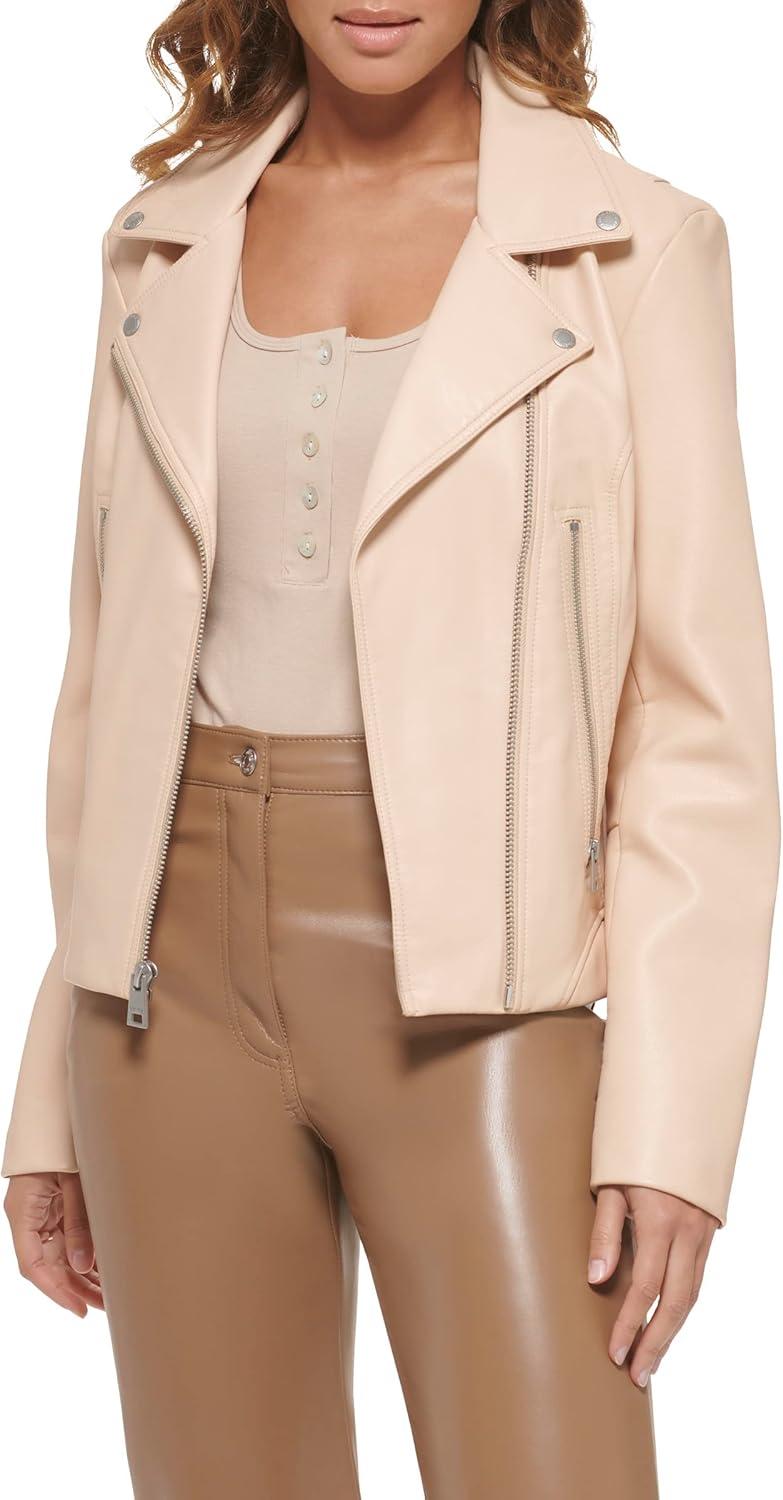 imageLevis Womens Vegan Leather 538 Moto Jacket Regular amp Plus SizeFrappe