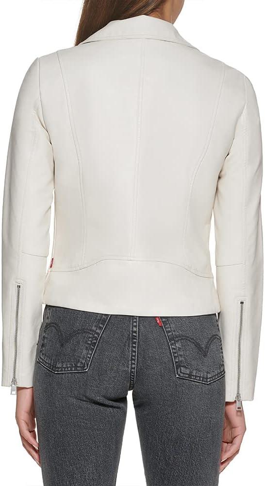 imageLevis Womens Vegan Leather 538 Moto Jacket Regular amp Plus SizeOyster