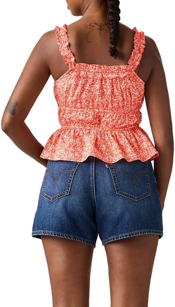 imageLevis Womens Vera Sleeveless BlouseNew Babitz Ditsy Signal Red