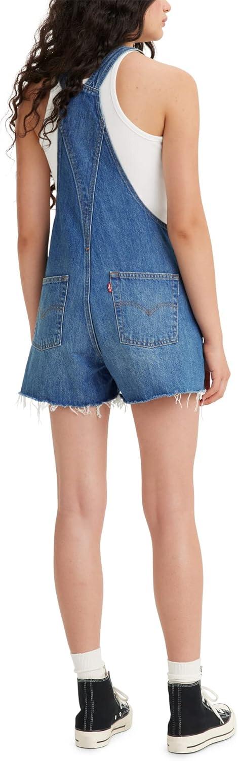 imageLevis Womens Vintage Shortalls Also Available in PlusMedium Indigo Destructed