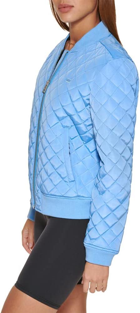 imageLevis Womens Womens Diamond Quilted Bomber Jacket With Front Pockets Regular amp Plus SizesDeep Blue