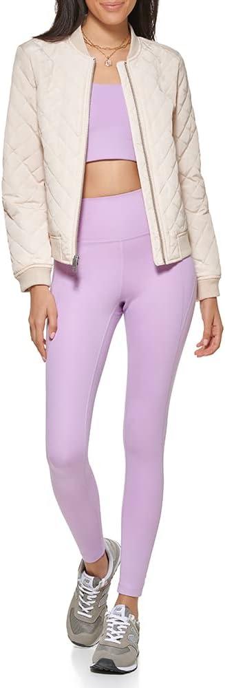 imageLevis Womens Womens Diamond Quilted Bomber Jacket With Front Pockets Regular amp Plus SizesNatural Beige