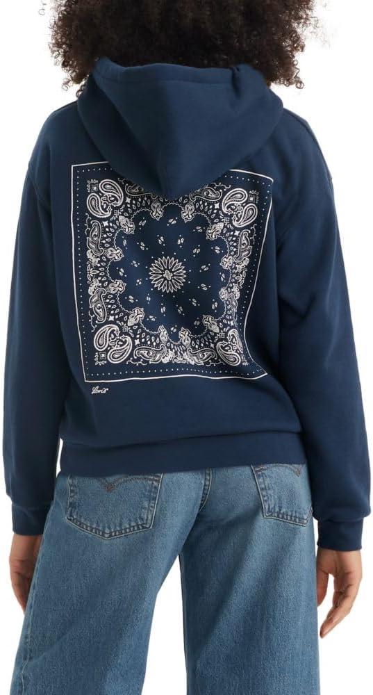 imageLevis womens Graphic Everyday HoodieNew Emme Patchwork Bandana Navy Blazer