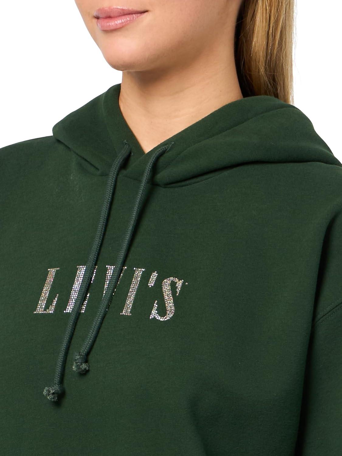 imageLevis womens Graphic Everyday HoodieRhinestone Serif Logo Mountain View