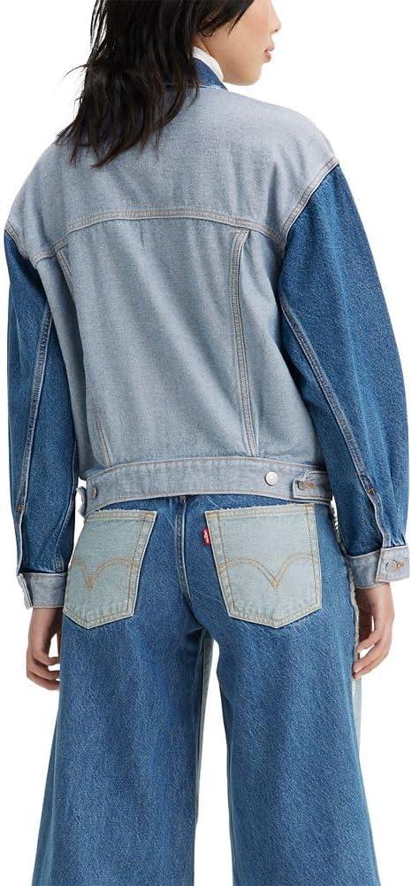 imageLevis womens Inside Out 90s Trucker Jacket Standard and PlusFeeling Fancy