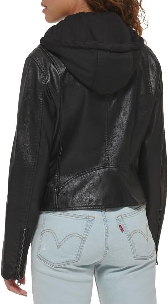imageLevis womens Levis Womens the Classic Faux Leather Motorcycle Jacket Regular amp Plus SizeBlack