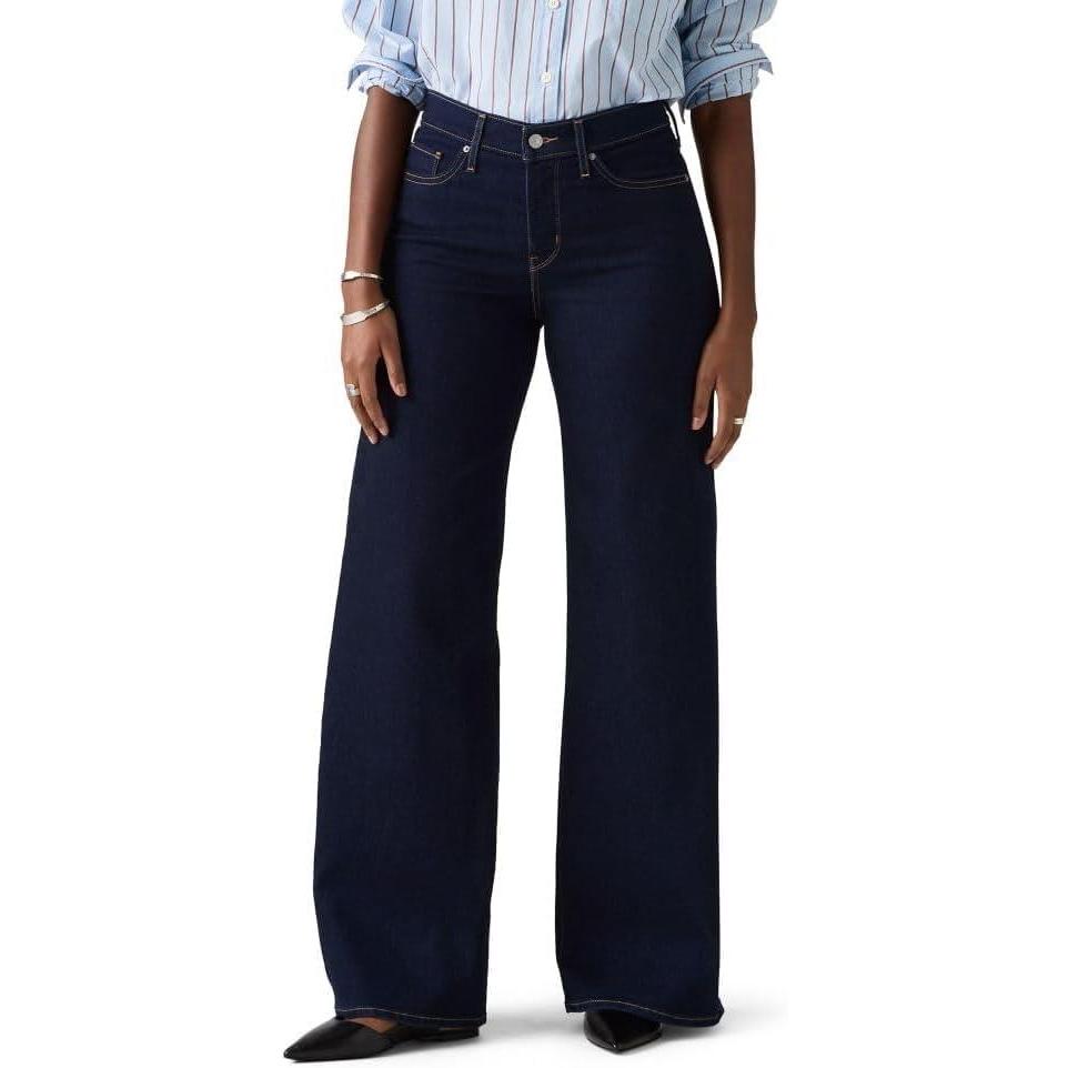 imageLevis Womens 318 Shaping Wide LegDarkest Sky Stretch