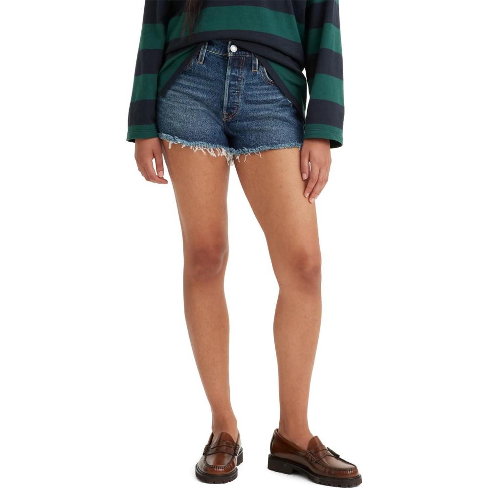 imageLevis Womens 501 Original Shorts Also Available in PlusDark Indigo Worn in