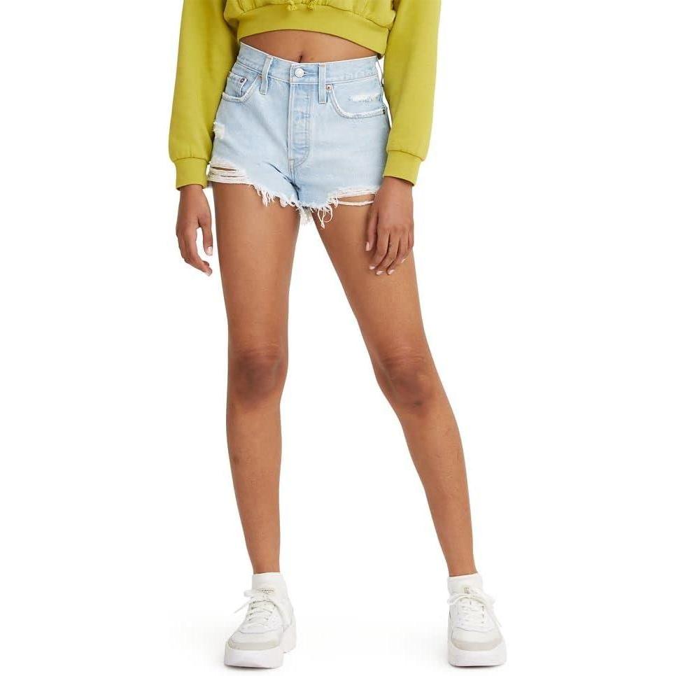 imageLevis Womens 501 Original Shorts Also Available in PlusOjai Top  Light Indigo