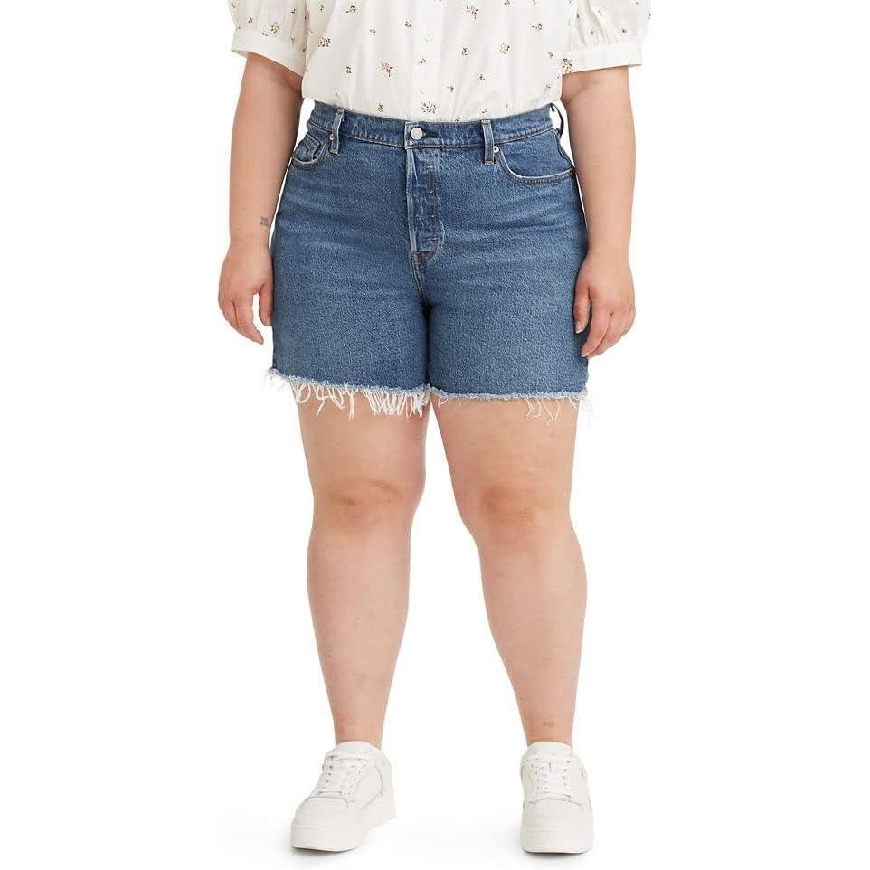 imageLevis Womens 501 Original Shorts Also Available in PlusSalsa Mood Dark Indigo
