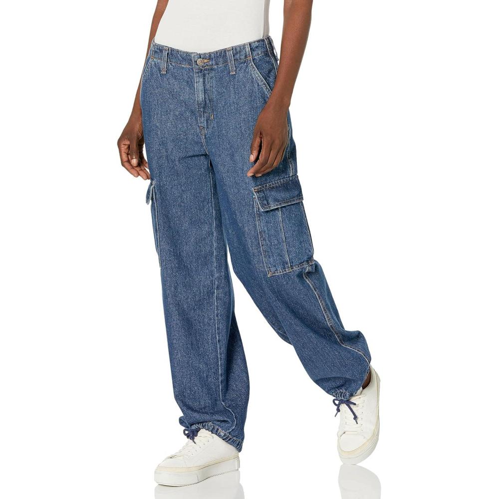 imageLevis Womens 94 Baggy Cargo PantsIm Never Wrong Stone