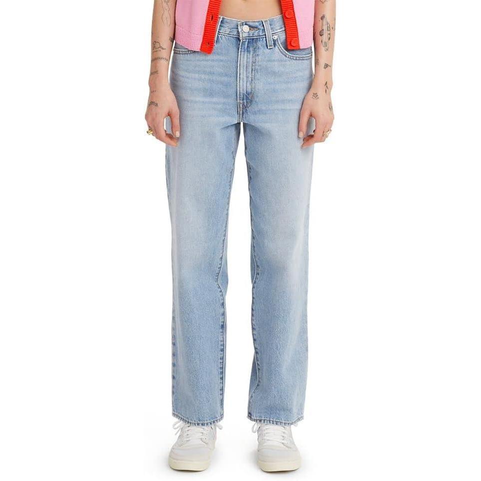 imageLevis Womens 94 Baggy Jeans Also Available in PlusLight Indigo Worn in