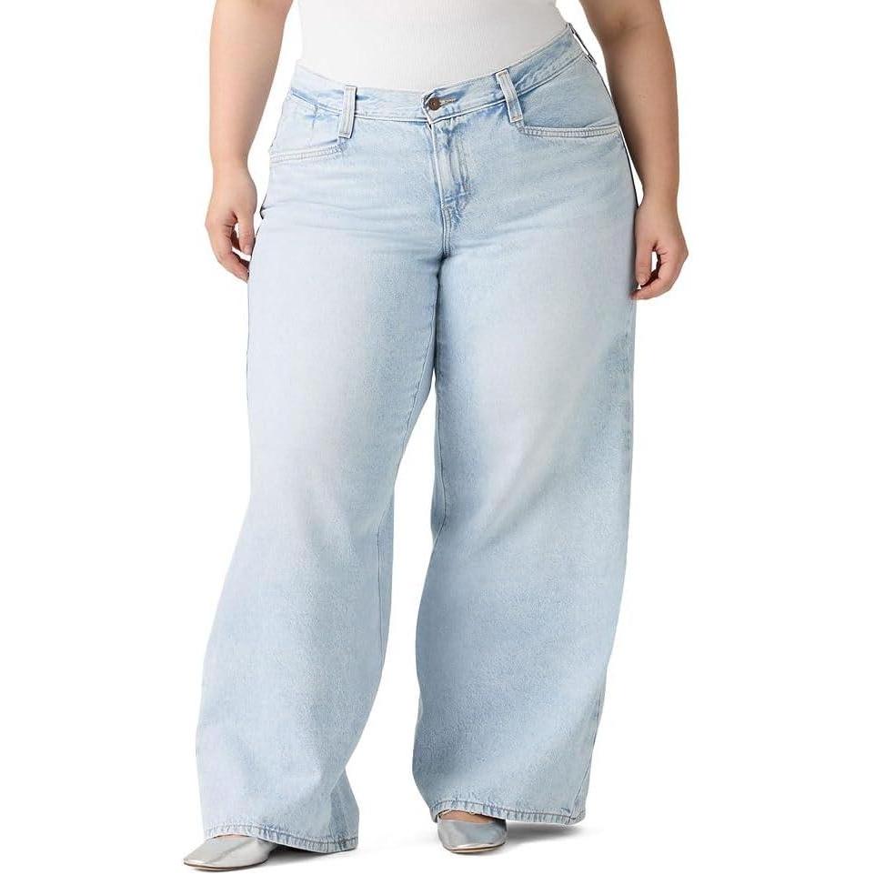 imageLevis Womens 94 Baggy WideLeg JeansNew Abraided Art Nonstretch