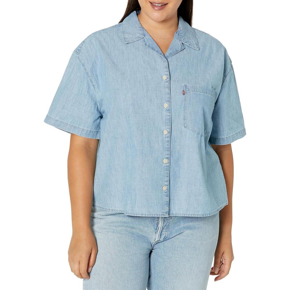 imageLevis Womens Aiden Short Sleeve Shirt Also Available in PlusSpill the Beans