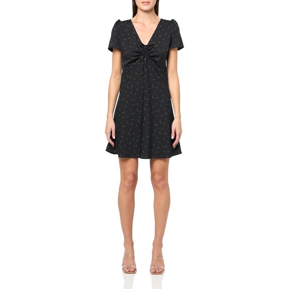 imageLevis Womens Delaney Short Sleeve Mini Dress Also Available in PlusVirgo Ditsy Caviar