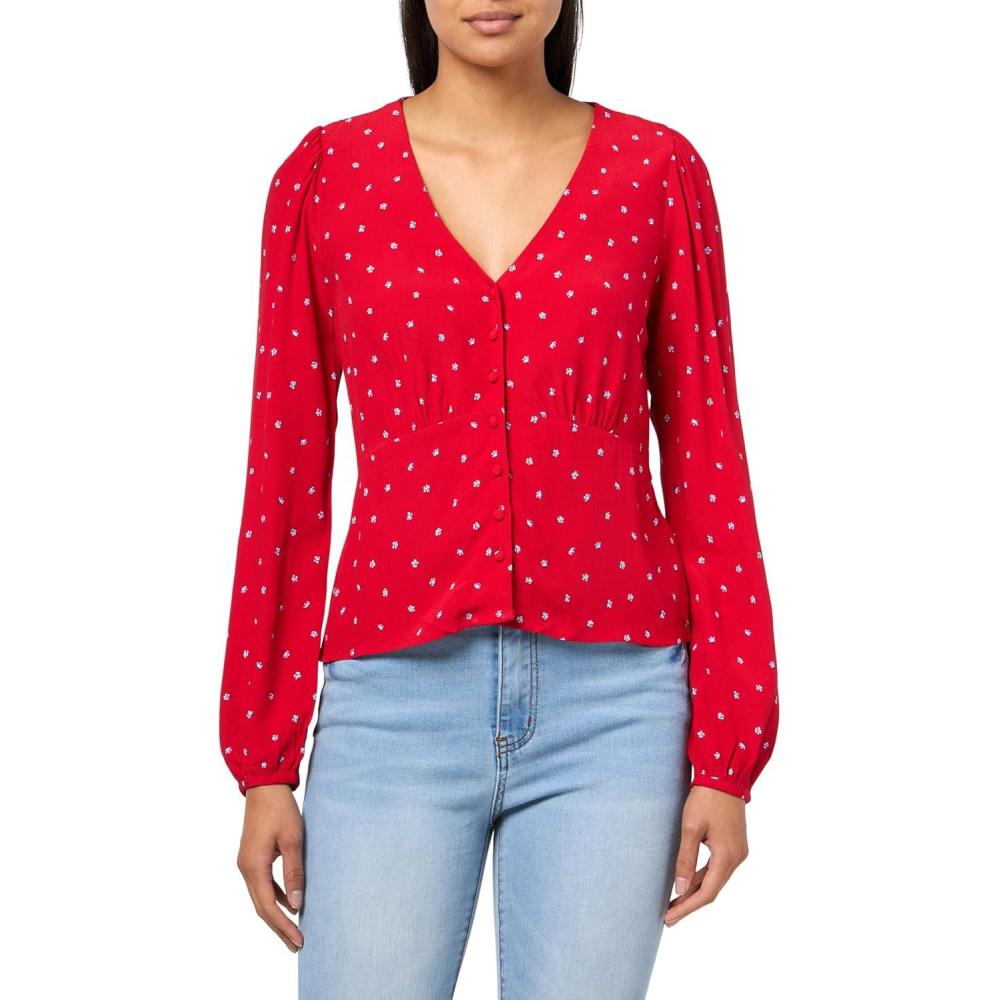 imageLevis Womens Dolores Long Sleeve BlouseCara Ditsy Floral True Red