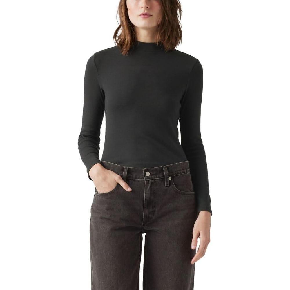 imageLevis Womens Effortless Long Sleeve Tee ShirtNew Anthracite Night