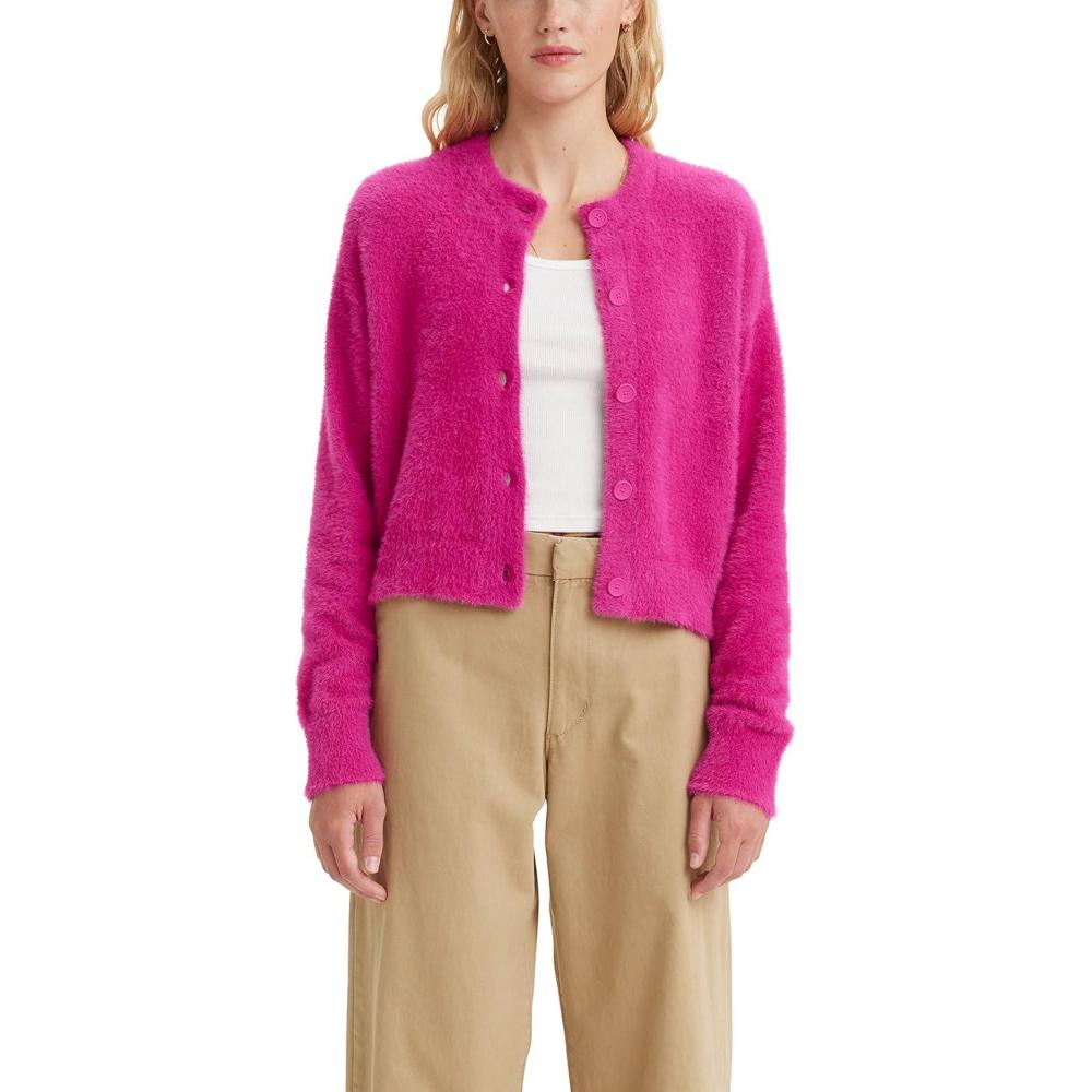 imageLevis Womens Fuzzy SweaterNew Festival Fuchsia