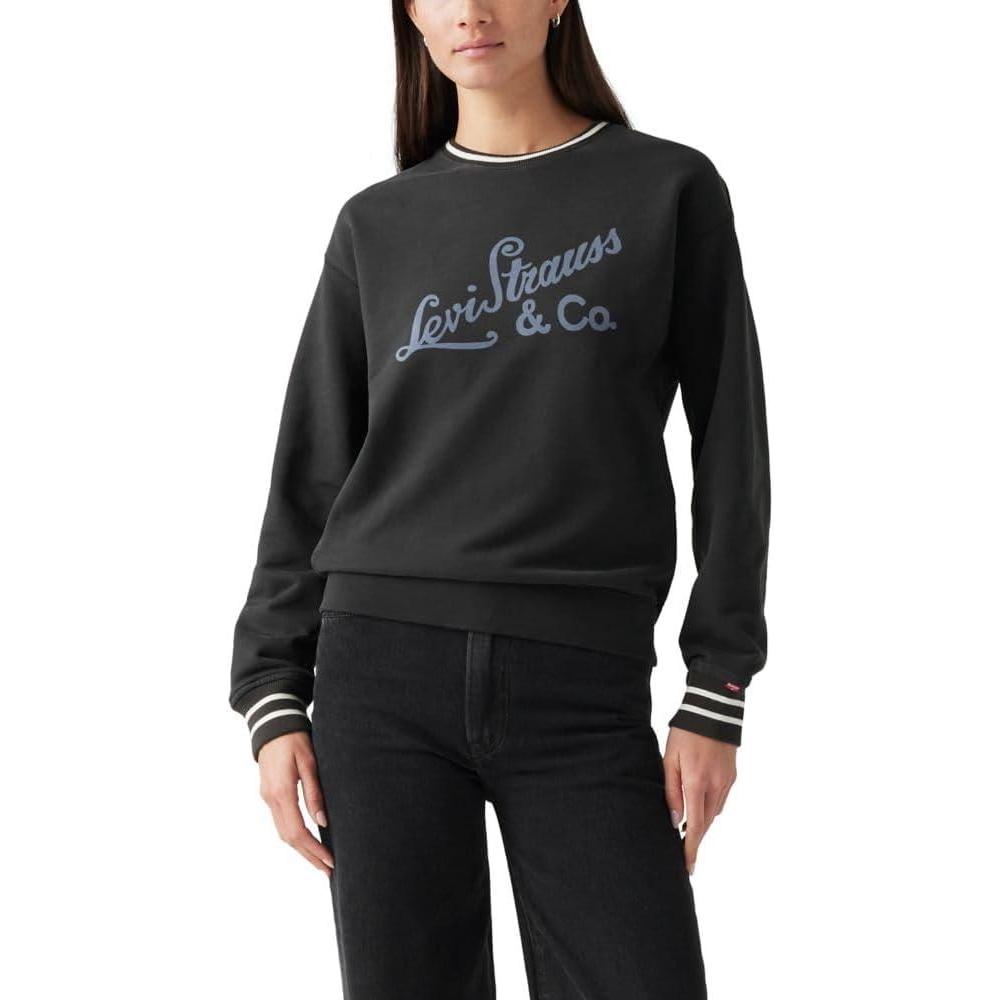 imageLevis Womens Graphic Heritage Sport CrewBlack