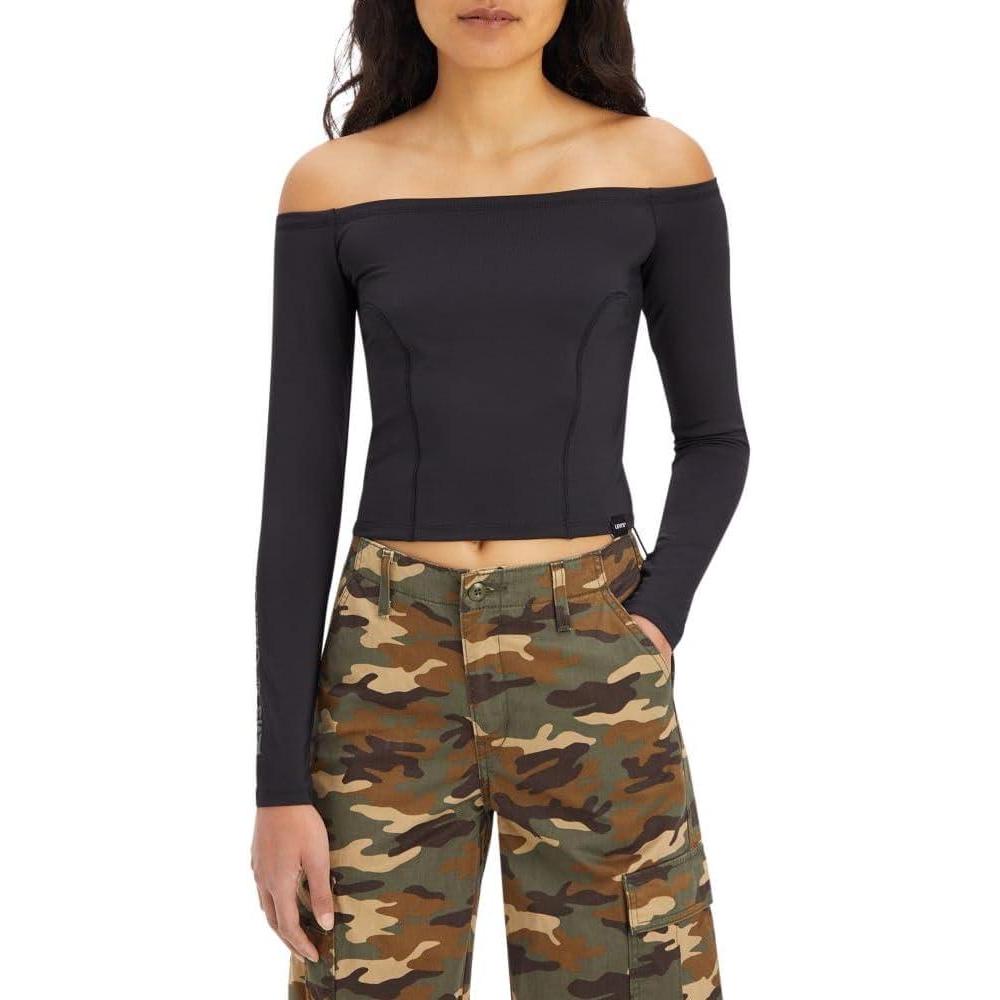 imageLevis Womens Graphic Lexie Bardot TopSport Logo 20 Caviar