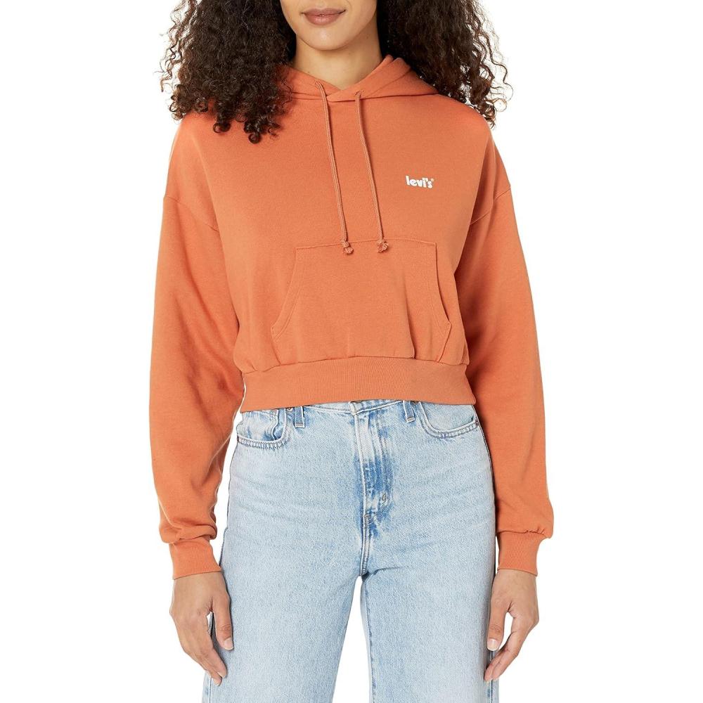 imageLevis Womens Graphic Standard Crewneck SweatshirtAutumn Leaf Peach