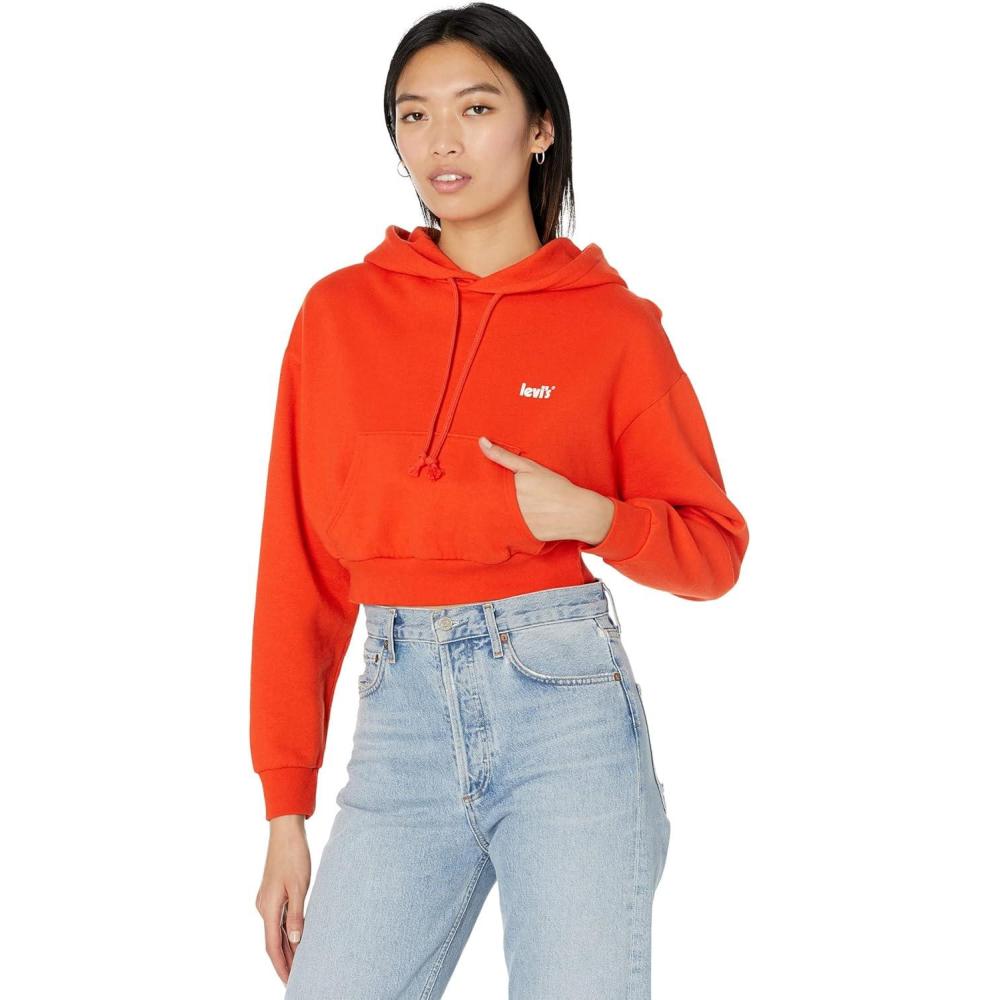 imageLevis Womens Graphic Standard Crewneck SweatshirtEnamel Orange Yellow