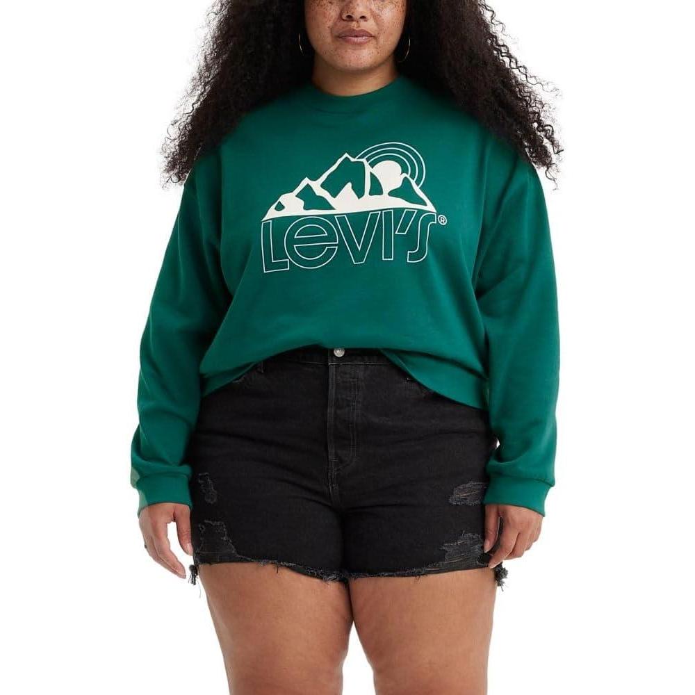 imageLevis Womens Graphic Standard Crewneck SweatshirtMountain Top Deep Teal