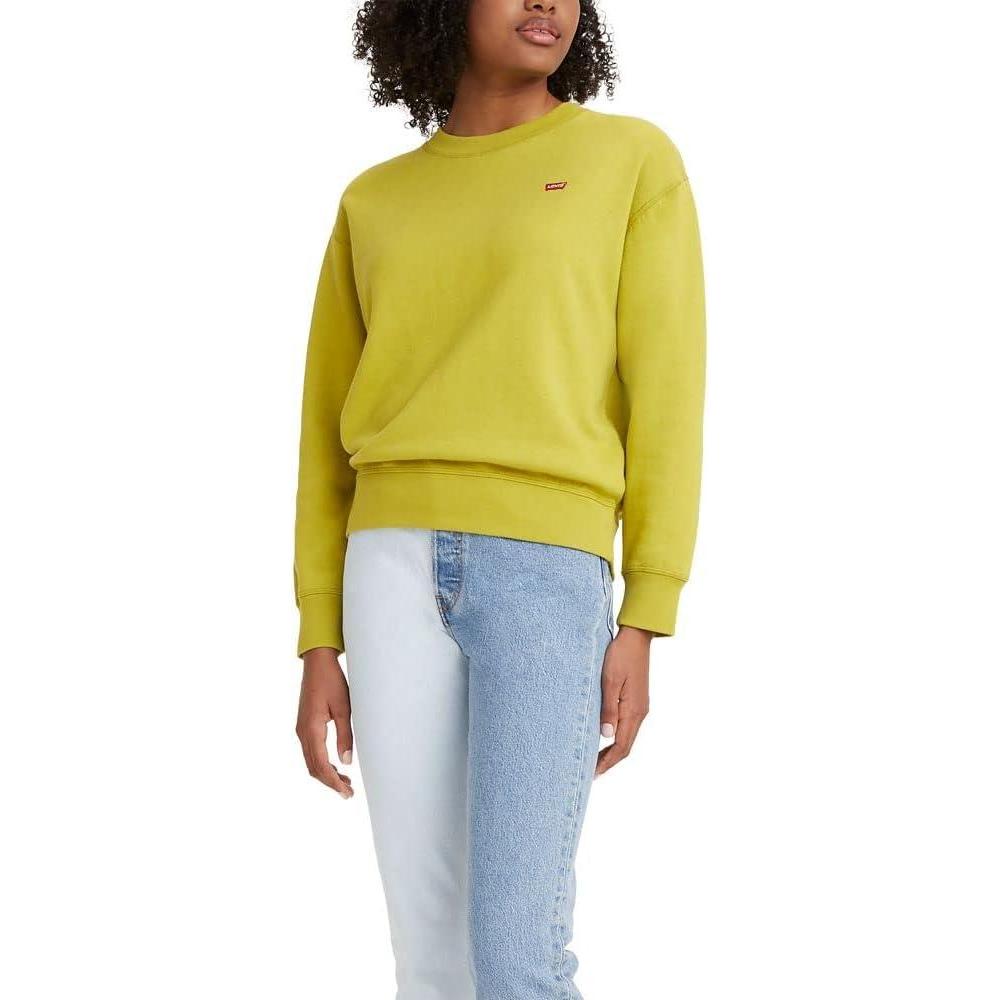 imageLevis Womens Graphic Standard Crewneck SweatshirtSplit Pea Green