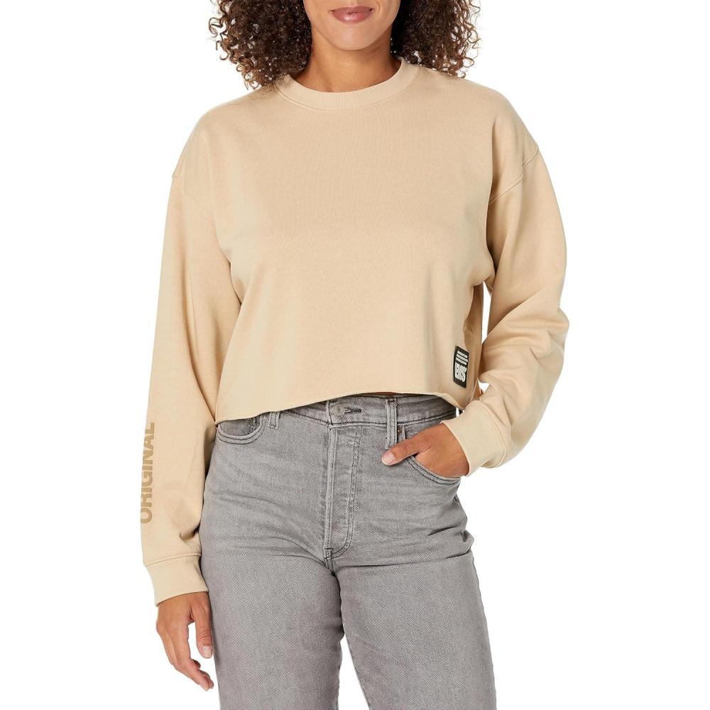 imageLevis Womens Graphic Standard Crewneck SweatshirtSport Logo 20 Warm Sand