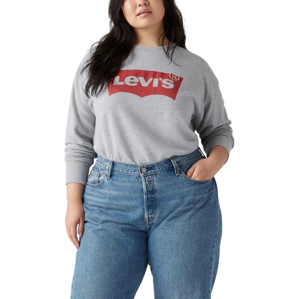 imageLevis Womens Graphic Standard Crewneck SweatshirtStarstruck Heather Grey