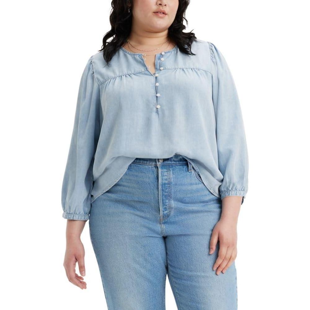 imageLevis Womens Halsey Blouse Also Available in PlusTech Tricks No Damage 2